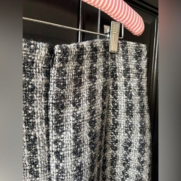 Spiegel Silver Metallic Black Houndstooth Pencil Skirt Size 12 - Picture 14 of 16